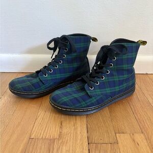 Dr. Martens Plaid Ankle Boots Lace-Up
